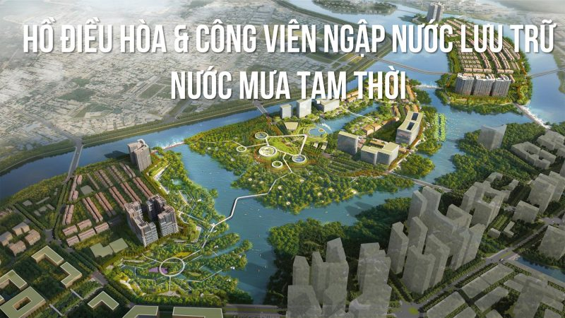 Dự án sẽ có hồ điều hòa nội khu và công viên ngập nước để lưu trữ nước tạm thời khi mưa lớn, đề phòng ngập úng triệt để cho khu đô thị