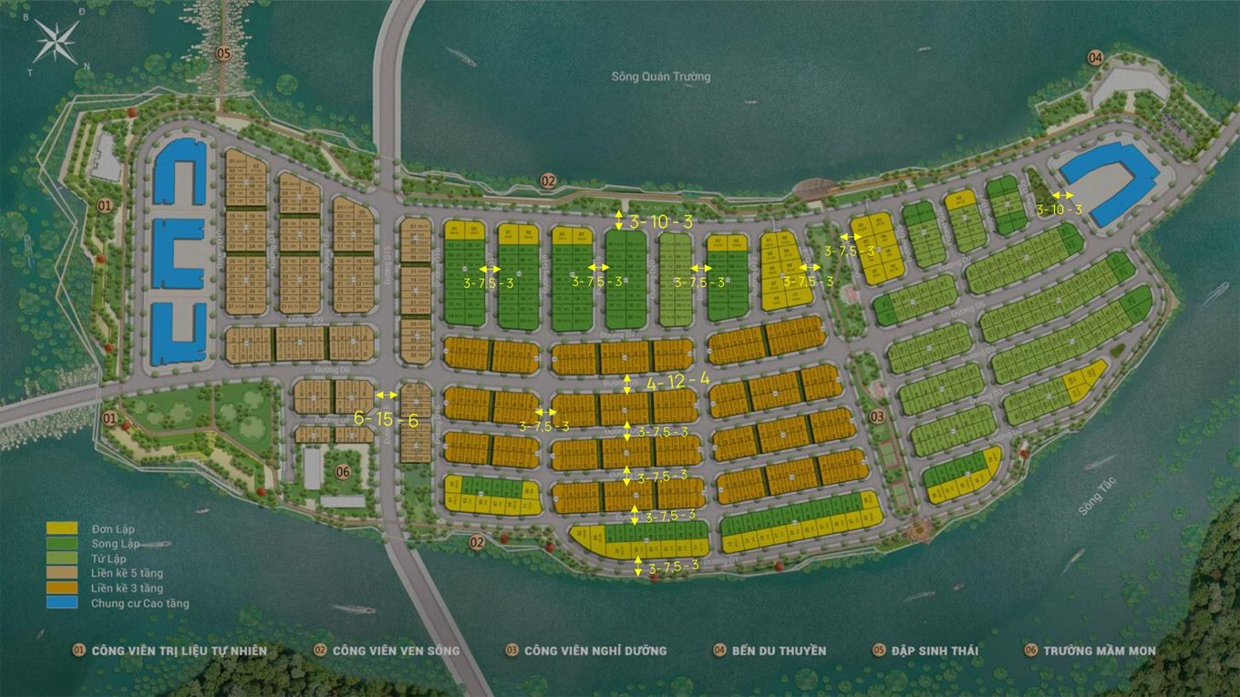 Chi tiết bề rộng đường tại dự án Charmora City Nha Trang